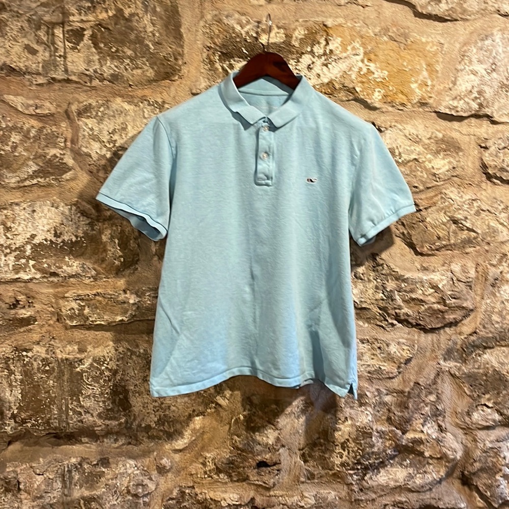 Vineyard Vines blue collared shirt
